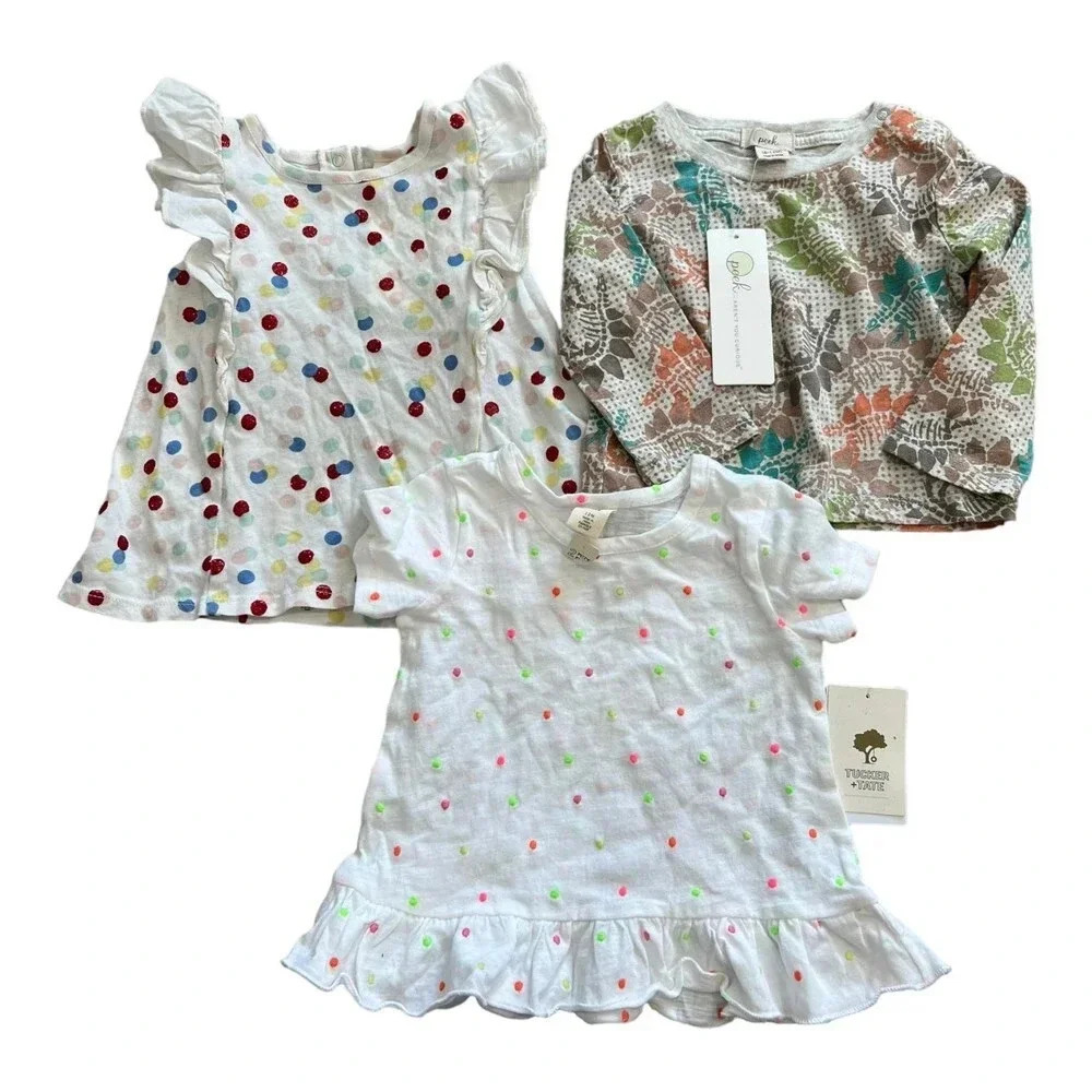 Baby Girl Shirts 6-12 months Clothes Bundle